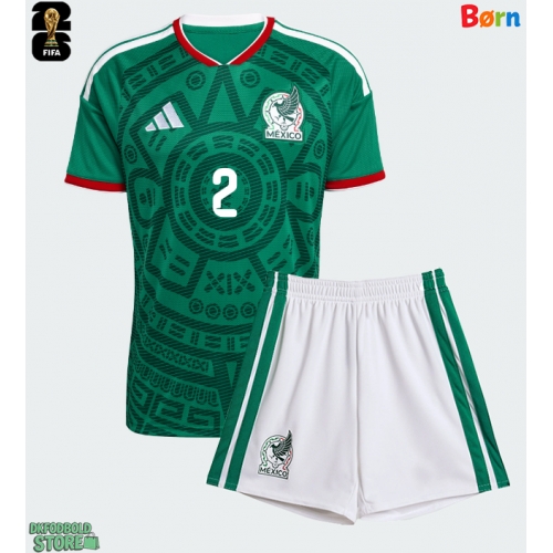 Mexico Jorge Sanchez #2 Replika Babytøj Hjemmebanesæt Børn VM 2026 Kortærmet (+ Korte bukser)